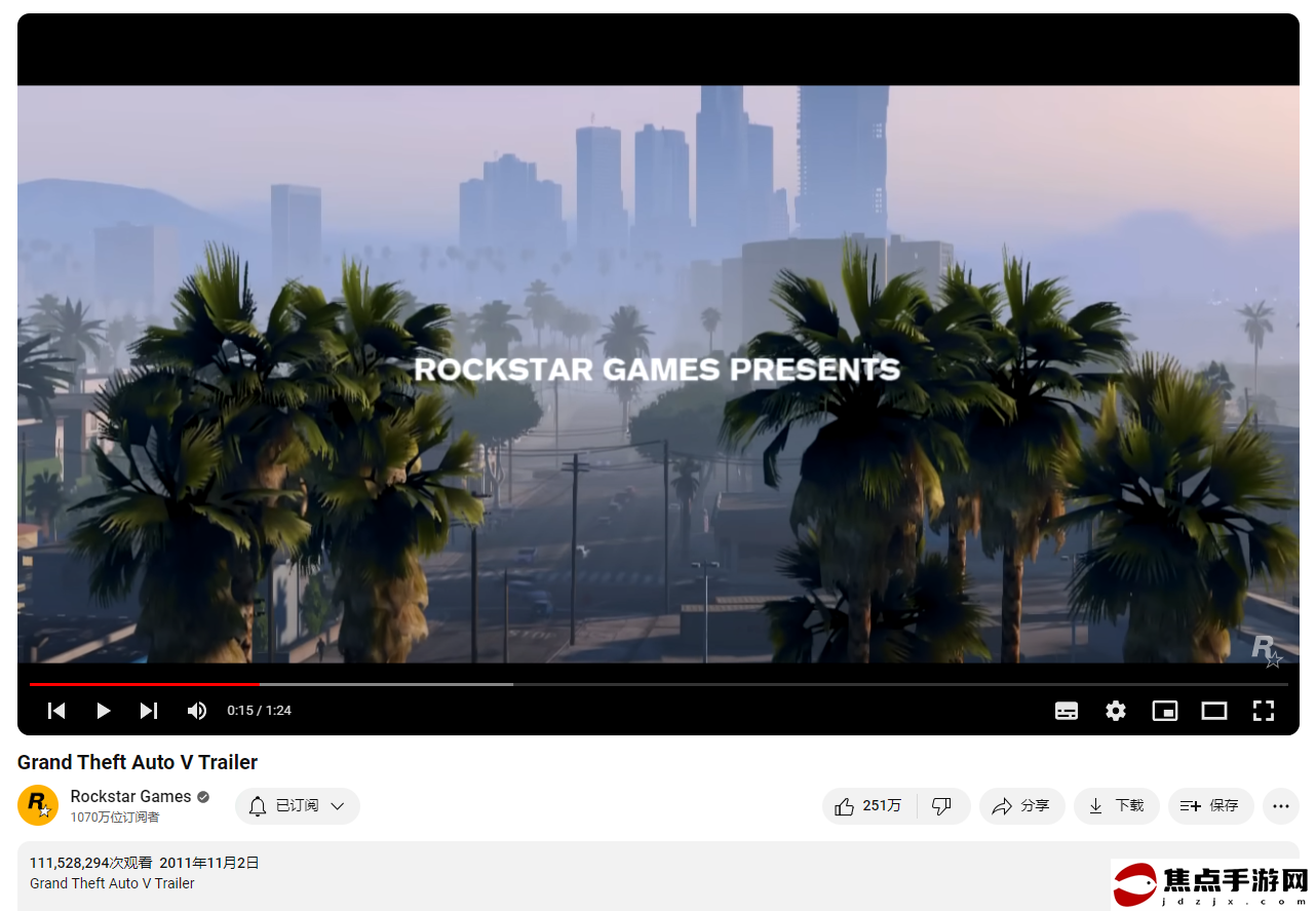 玩家熱情不減 《GTA6》首爆預告播放量已超2億